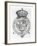 Coat of Arms of Queen Elizabeth I-English School-Framed Giclee Print