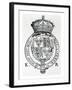 Coat of Arms of Queen Elizabeth I-English School-Framed Giclee Print