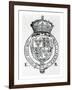 Coat of Arms of Queen Elizabeth I-English School-Framed Giclee Print