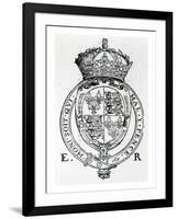 Coat of Arms of Queen Elizabeth I-English School-Framed Giclee Print