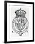 Coat of Arms of Queen Elizabeth I-English School-Framed Giclee Print