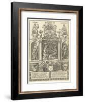 Coat of arms of the Antwerp Guild of Saint Luke, 1500-49-Flemish School-Framed Giclee Print