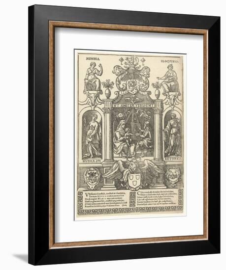 Coat of arms of the Antwerp Guild of Saint Luke, 1500-49-Flemish School-Framed Giclee Print