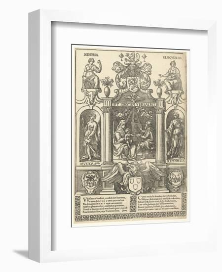 Coat of arms of the Antwerp Guild of Saint Luke, 1500-49-Flemish School-Framed Giclee Print