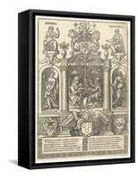 Coat of arms of the Antwerp Guild of Saint Luke, 1500-49-Flemish School-Framed Stretched Canvas