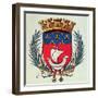 Coat of Arms of the City of Paris with the Motto 'Fluctuat Nec Mergitur'-null-Framed Giclee Print