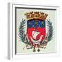 Coat of Arms of the City of Paris with the Motto 'Fluctuat Nec Mergitur'-null-Framed Giclee Print