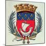 Coat of Arms of the City of Paris with the Motto 'Fluctuat Nec Mergitur'-null-Mounted Giclee Print