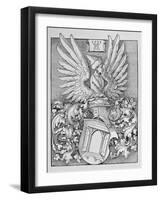 Coat of Arms of the Durer Family, with the Artist's Monogram and Space For an Inscription, 1523-Albrecht Dürer-Framed Giclee Print