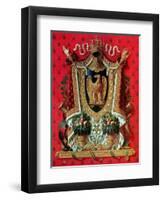 Coat of Arms of the French Empire, Design for a Tapestry, 1808-Louis Saint-ange-desmaisons-Framed Giclee Print