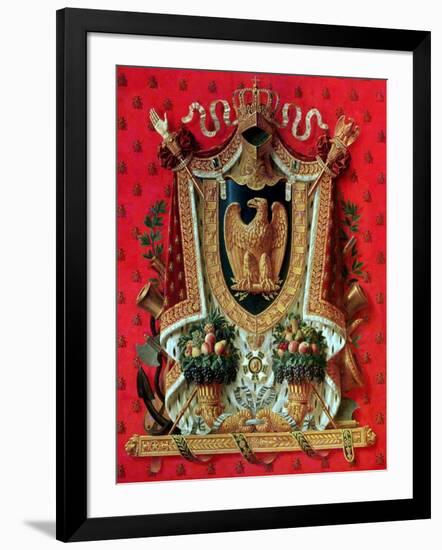 Coat of Arms of the French Empire, Design for a Tapestry, 1808-Louis Saint-ange-desmaisons-Framed Giclee Print