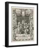 Coat of arms of the Guild of Saint Luke with Saint Luke painting Madonna and Child, 1620-21-Sebastian Vrancx-Framed Giclee Print