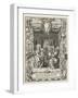 Coat of arms of the Guild of Saint Luke with Saint Luke painting Madonna and Child, 1620-21-Sebastian Vrancx-Framed Giclee Print