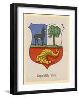 Coat of Arms of the Republic of Peru-null-Framed Giclee Print