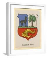 Coat of Arms of the Republic of Peru-null-Framed Giclee Print