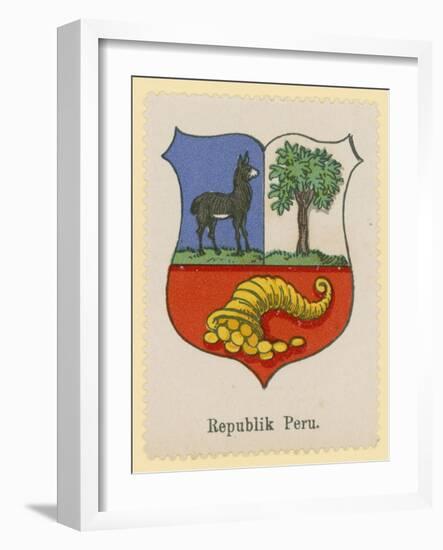 Coat of Arms of the Republic of Peru-null-Framed Giclee Print