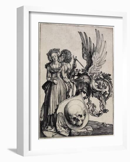 Coat-Of-Arms with a Skull, C. 1503-Albrecht Dürer-Framed Giclee Print