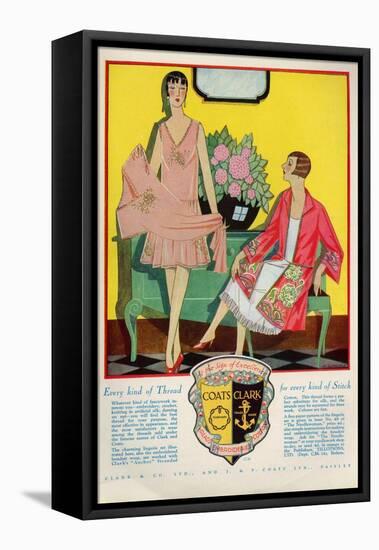 Coats and Clark, Magazine Advertisement, UK, 1920-null-Framed Stretched Canvas