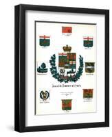 Coats of Arms and Flags of Canada-null-Framed Giclee Print