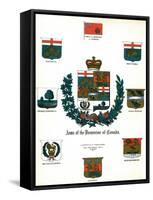 Coats of Arms and Flags of Canada-null-Framed Stretched Canvas