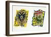 Coats of Arms for Palio of Siena for Aquila-null-Framed Giclee Print