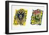 Coats of Arms for Palio of Siena for Aquila-null-Framed Giclee Print