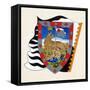 Coats of Arms for Palio of Siena for Lupa (She-Wolf) Nobile (Noble) Contrade, Heraldry, Italy-null-Framed Stretched Canvas