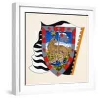 Coats of Arms for Palio of Siena for Lupa (She-Wolf) Nobile (Noble) Contrade, Heraldry, Italy-null-Framed Giclee Print