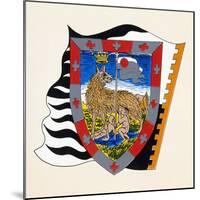 Coats of Arms for Palio of Siena for Lupa (She-Wolf) Nobile (Noble) Contrade, Heraldry, Italy-null-Mounted Giclee Print