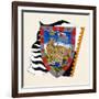 Coats of Arms for Palio of Siena for Lupa (She-Wolf) Nobile (Noble) Contrade, Heraldry, Italy-null-Framed Giclee Print