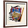 Coats of Arms for Palio of Siena for Lupa (She-Wolf) Nobile (Noble) Contrade, Heraldry, Italy-null-Framed Giclee Print