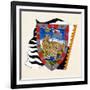 Coats of Arms for Palio of Siena for Lupa (She-Wolf) Nobile (Noble) Contrade, Heraldry, Italy-null-Framed Giclee Print