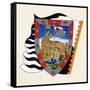 Coats of Arms for Palio of Siena for Lupa (She-Wolf) Nobile (Noble) Contrade, Heraldry, Italy-null-Framed Stretched Canvas