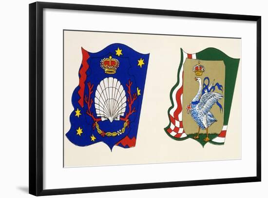 Coats of Arms for Palio of Siena for Nicchio-null-Framed Giclee Print