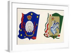 Coats of Arms for Palio of Siena for Nicchio-null-Framed Giclee Print