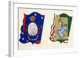 Coats of Arms for Palio of Siena for Nicchio-null-Framed Giclee Print