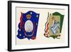 Coats of Arms for Palio of Siena for Nicchio-null-Framed Giclee Print