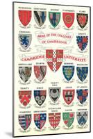 Coats of Arms of the Colleges of Cambridge-null-Mounted Art Print