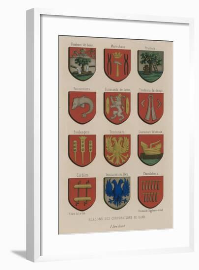 Coats of Arms of the Corporations of Ghent-null-Framed Giclee Print