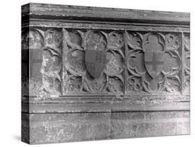 Coats of Arms on a Tomb at Westminster Abbey, London-Frederick Henry Evans-Stretched Canvas