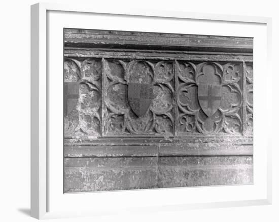 Coats of Arms on a Tomb at Westminster Abbey, London-Frederick Henry Evans-Framed Photographic Print