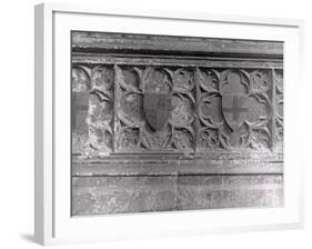 Coats of Arms on a Tomb at Westminster Abbey, London-Frederick Henry Evans-Framed Photographic Print