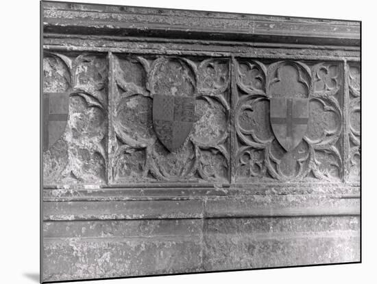 Coats of Arms on a Tomb at Westminster Abbey, London-Frederick Henry Evans-Mounted Photographic Print