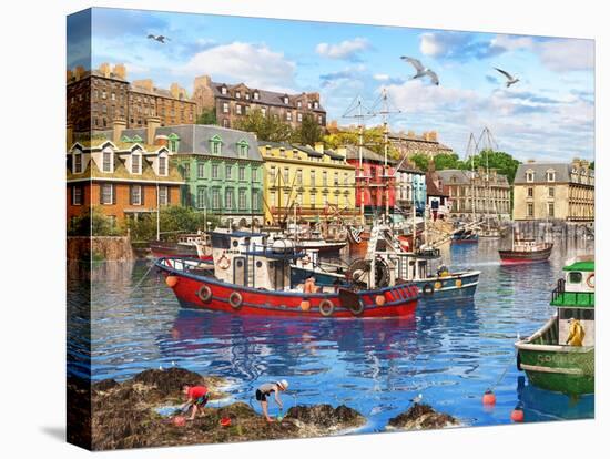 Cob Harbour-Dominic Davison-Stretched Canvas