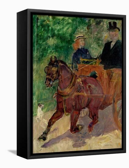 Cob Harnessed to a Cart, 1900-Henri de Toulouse-Lautrec-Framed Stretched Canvas