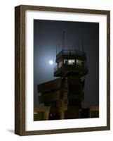 Cob Speicher Control Tower under a Full Moon-null-Framed Photographic Print