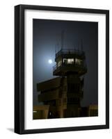 Cob Speicher Control Tower under a Full Moon-null-Framed Photographic Print