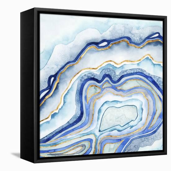 Cobalt Agate II-Grace Popp-Framed Stretched Canvas