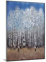 Cobalt Birches II-Tim OToole-Mounted Art Print