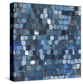 Cobalt Cobbles-Stacey Wolf-Stretched Canvas